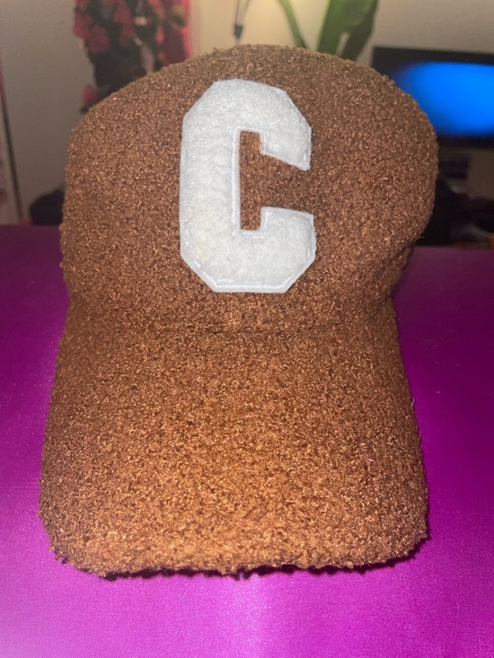 Accessories - Brown Fuzzy Cap with White 'C' Patch